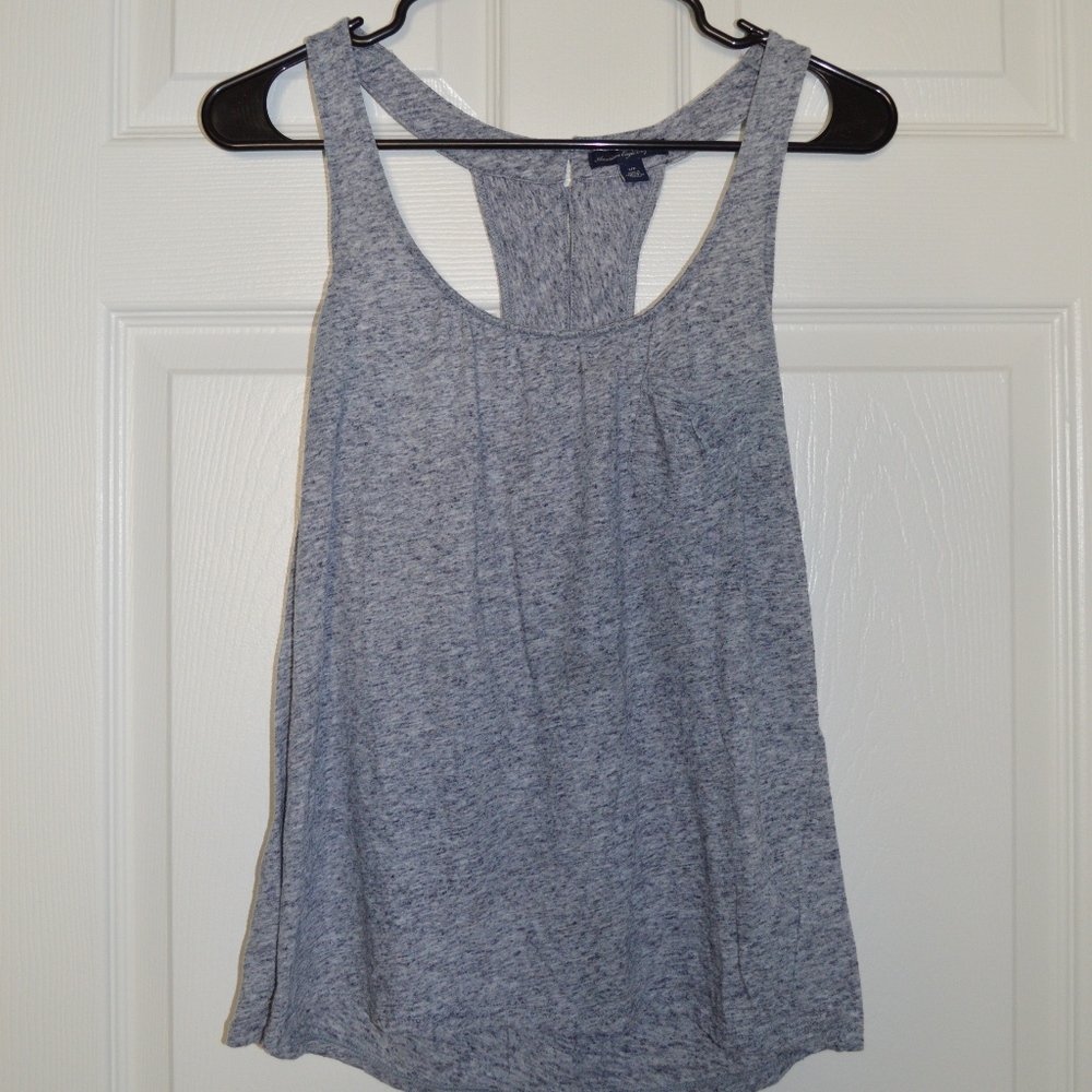 Grey American Eagle Racerback Tank Top